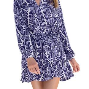 VENUS Blue and White Mini Dress